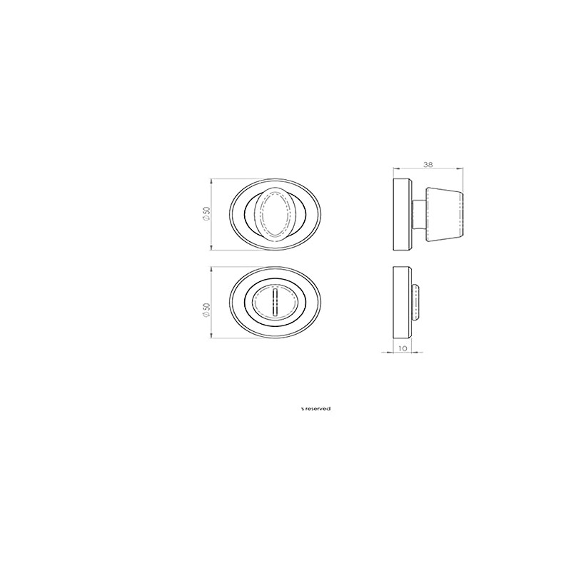 Thubmturn Lock and Release Handle - Beveled Edge - Concealed