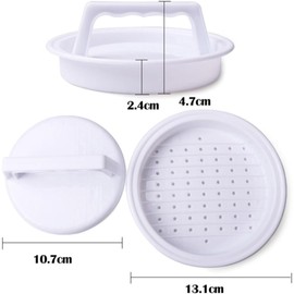 Healifty Molde para Hamburguesas de Plástico Pp 6 Piezas, Herramienta Fácil de Usar y Limpiar para Hacer Hamburguesas Caseras en Cocina