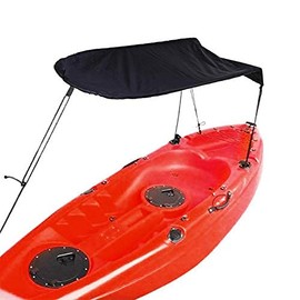 MOOCY Kayak Canopy,Waterproof Sun Shade Canopy for Single Person,Kayak Sunshade Awning Top Cover, Universal Canoe Shade with Storage Bag for Outdoor Fishing(Black) | MOOCY