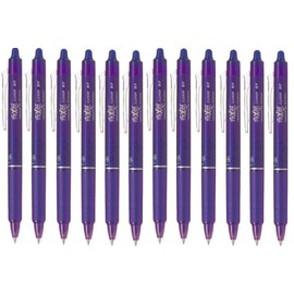 Pilot FriXion Clicker Pen 0.7mm Purple Pack of 12