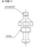 LIXIL INAX A-738-1 Fixed Frame Spindle for Shower Bath Faucet