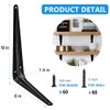 20 Pack Shelf Brackets 10 Inch, Heavy Duty Black Metal