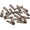 HAARallerliebst Hair Clips Small (Pack of 20, Brown, 3.9 cm)