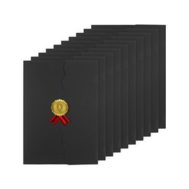Certificate Folder A4 Certificate Holder 5 Pieces Diploma Folder Gold-Plated Certificate Folder Certificate Cover Certificate Cover Award Certificate Case Set Invitation Card Protective Cover Student