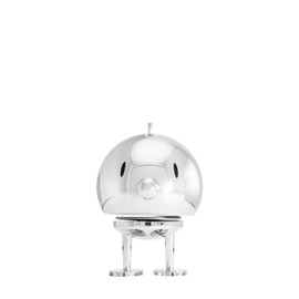 Hoptimist Bumble Wackelfigur & Glücksbringer, Skandinavische Deko Figuren für Wohnzimmer, Schreibtisch, Büro, Bürodeko & Lustige Kleine Geschenke, 7,5 x 8,5 x 10,7 cm, Medium, Chrom