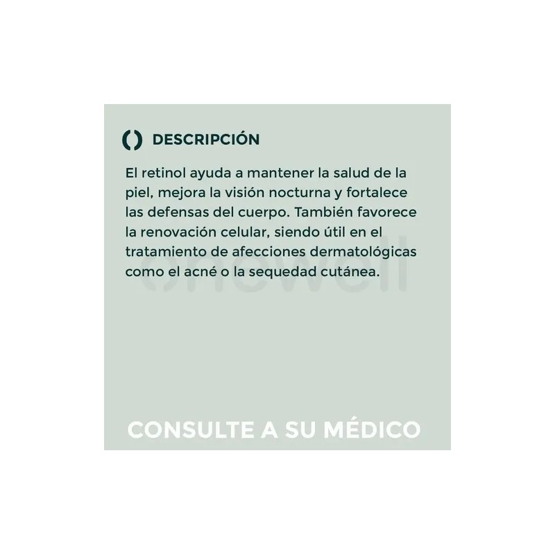 Cajas Retigel Retinol Vitamina 50mg Caps