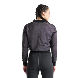ARENA Women's Icons Jacket Relax Iv, Smoke Grey Heather-Black-Smoke, XS