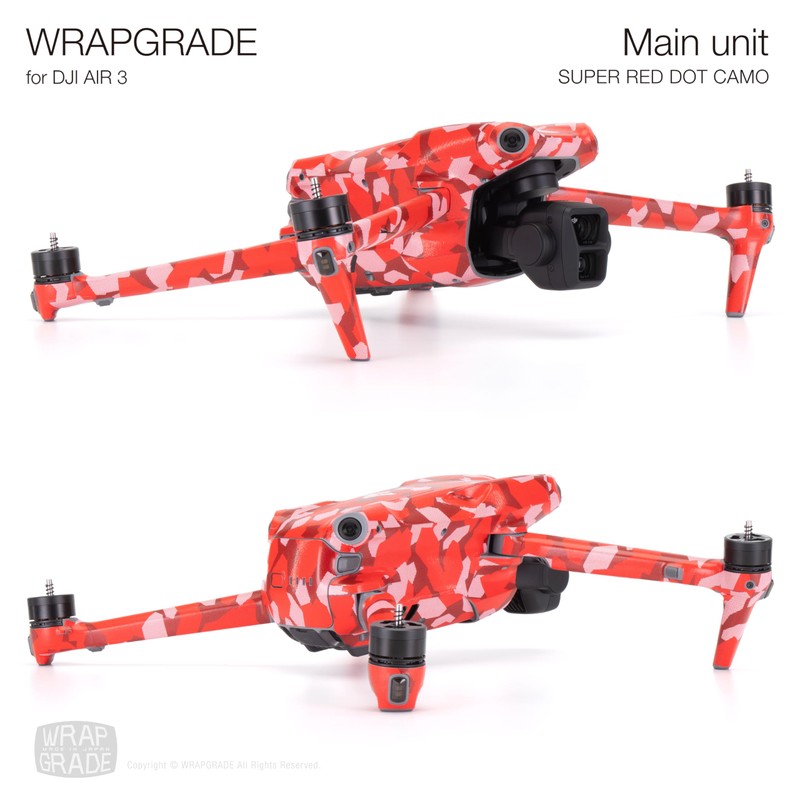 WRAPGRADE Skin Compatible with DJI Air 3 (Super Red Dot