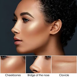FOCALLURE 2 barras de base de contorno, resaltador y bolígrafo bronceador, lápiz iluminador y sombra, maquillaje de larga duración, barra de recorte p