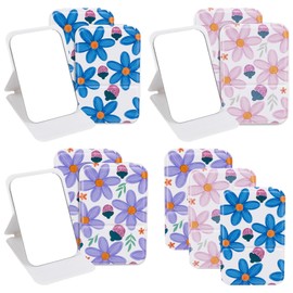 12 Pack Mini Compact Mirror Flower Folding Pocket Mirrors