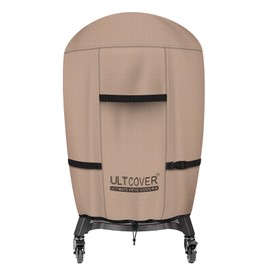 ULTCOVER Outdoor Waterproof Charcoal Kamado Joe Grill Cover for 18 inch Char-Griller Char-Broil and Other Round Smokers Size Up to 30” Dia x 45” H
