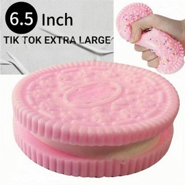 „Äê6‚Äù Large„ÄëMOBECK 3DTaba Squishy Cat,Cat Taba Squishy,Squishy ToysÔºåTaba Cat Squishy Squeeze Toys,Adorable Squishy Cat, Large Taba Soft Giant Squishy Finger Stress Relief Toys (Orange cat):_(6.7 Inch) Giant Pink Cookie Squishy