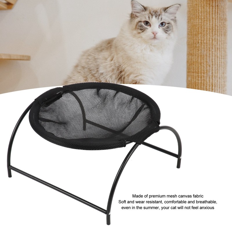 Cat Hammock Bed Stainless Steel Canvas Detachable Elevated Raised Small