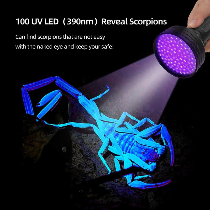 UV Flashlight Black Light, Black Light for Pet Urine Detection,