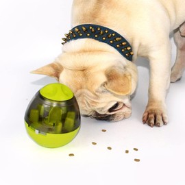 Hifrenchies Dog & Cat Interactive Mental Stimulation Toy, Puzzle Treat Ball for Frenchie, Slow Feeding Ball (Green)