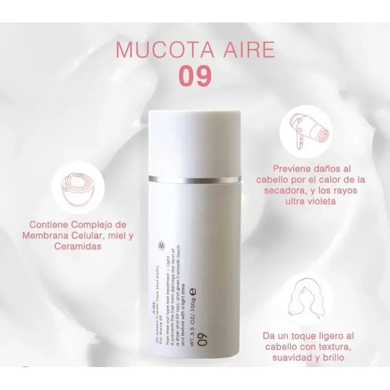 Mucota Aire 09 100ml Tratamiento Termico Cabello Ondulado