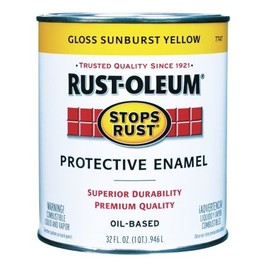 Rust-Oleum Indoor and Outdoor Gloss Sunburst Yellow Protective Enamel 1 qt.