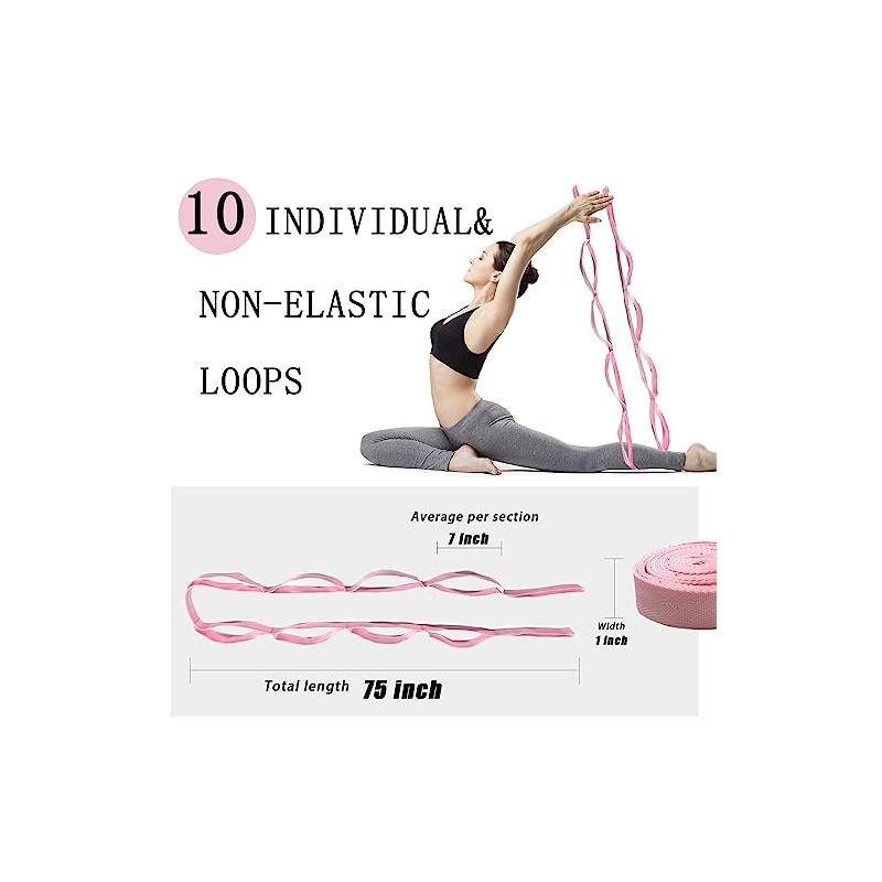 Stretching Strap Yoga Strap with Loops, Stretch Straps for Physical