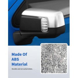 Mirror Cap Cover Trim Compatible with 2019 2020 2021 2022 2023 2024 Chevy Silverado 1500 and GMC Sierra 1500 Accessories Left Right Side View Upper Mirror Cover Caps, Silver