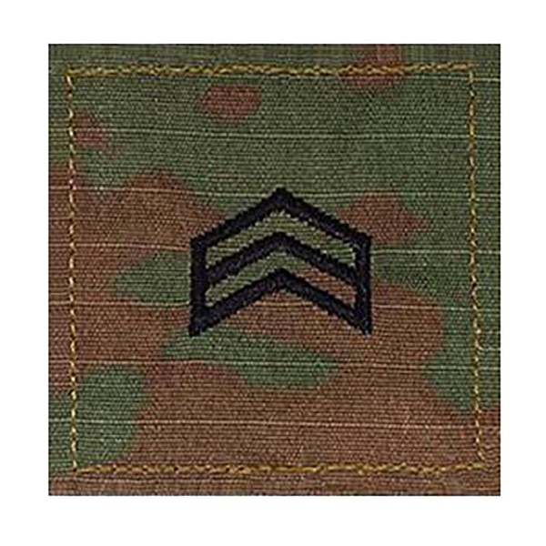Army SGT ROTC Cadet Rank OCP Scorpion with Hook Fastener-Sergeant
