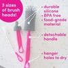 Dapple Breast Pump Cleaning Kit, 3 Baby Bottle Cleaning Brushes,