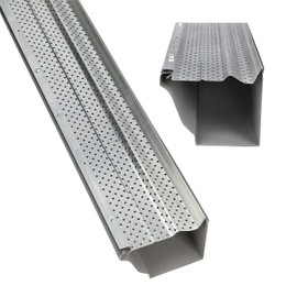 A-M Gutter Guard – Premium Heavy-Duty Aluminum Leaf & Debris Protection, Lifetime Quality (6 Inch - 11.5 Feet, Mill Finish) - DIY Easy - Made in The USA