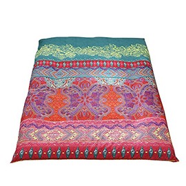 MAXYOYO Mattress Cover for Traditional Japanese Futon Mattress, Futon Floor Mattress Cover with Zipper, Super Soft and Machine Washable, Bohemian, Twin