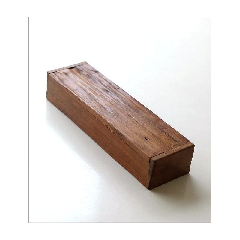maz4353 Cutlery Case with Lid, Wood, Small Items, Chopsticks Holder,