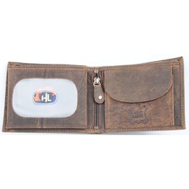 FLW Brown Smart Designed Brown Genuine Leather Wallet Without Any Logos Or Markings