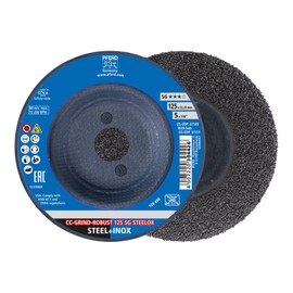 PFERD 64195125 Grinding Wheel Diameter 125 mm Bore Diameter 22.23 mm Stainless Steel Steel Pack of 10