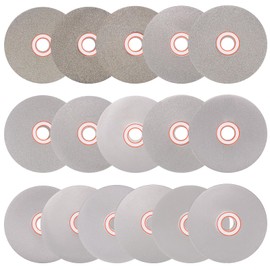 HARFINGTON Diamond Flat Lap Disc Set 4" x 5/8" Arbor 50/60/80/100/120/240/260/320/400/600/1000/1200/1500/2000/2500/3000 Grit Grinding Wheel