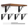 uxcell 6 Pcs Decorative Shelf Brackets, 5" x 3" Heavy