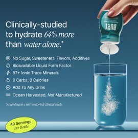 Buoy Electrolyte Drops | 120 Servings | No Sugar, No Sweeteners | Trace Minerals, Vitamins & Antioxidants | Unflavored, Subtle Mineral Taste | Daily Hydration Supplement (Unflavored - 3 Pack)