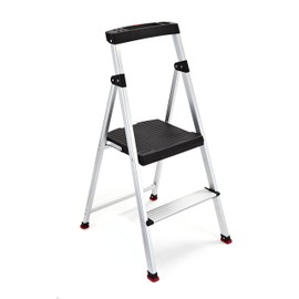Rubbermaid RMA-2 2-Step Lightweight Aluminum Step Stool with Project Top, 225-pound Capacity