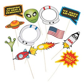 Space Stick Props (set of 12) Photo Booth and Costume Accessories