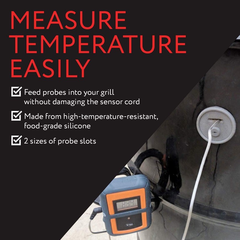 Wreero Replacement Weber Smokey Mountain Cookers Grill Parts Probe Grommet