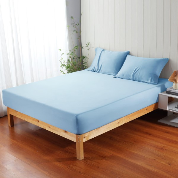 Zaizaihome 100% Viscose Derived from Bamboo Fitted Sheet Set 3