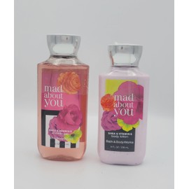 Mad About You Bath and Body 2 pc-Bundle Shea & Vitamin E Shower Gel, 10 fl oz, Body Lotion, 8 fl oz