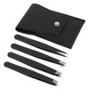ORFOFE 1 Set Stainless Steel Tweezers Kit with Case Precision