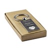 Rectangular Chrome Keyring with Engraving "Es gibt nur eine beste