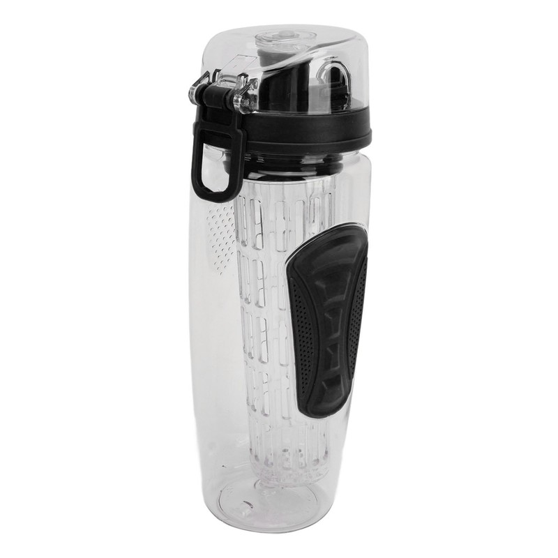 Fruit Infuser Water Bottle Anti Slip Grip Flip Top Lid