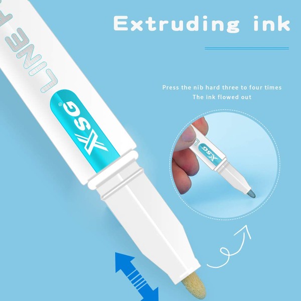 Outline Markers,Double Line Shimmer Markers ,Super Squiggles Glitter Metallic Markers,Shimmer