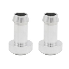 KRD PERFORMANCE 5/8"(15.8mm) Weld On Hose Barb Tail Nipple ON Bung Weldable Fitting Adaptor, Billet 6061 Aluminium, Pack of 2