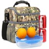 FlowFly Double Layer Cooler Insulated Lunch Bag Adult Lunch Box