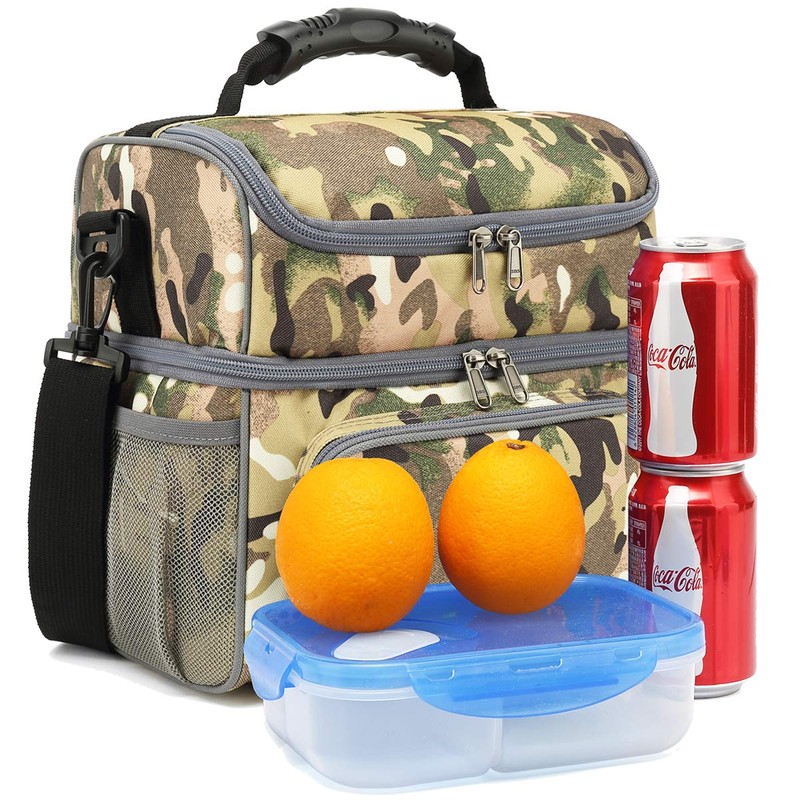 FlowFly Double Layer Cooler Insulated Lunch Bag Adult Lunch Box