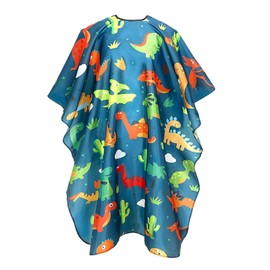Katyjun Children's Hairdressing Cape, Dinosaur Cutting Cape, Hairdresser, Green