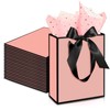 Sitroasho 30 Pack Pink Paper Gift Bags with Handles and