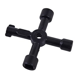 Mr. Gadget's Solutions® 4 Way Plumbing Key Multi-Functional Utilities Key, Plumbing Key Wrench, Plumber Key Opening Key Tool for Electric Control Water Gas Meter Box Cupboard Cabinet