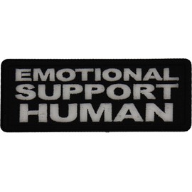 Emotional Support Human Patch, Funny Saying Patches, Sew or Iron on Patch (P7705)