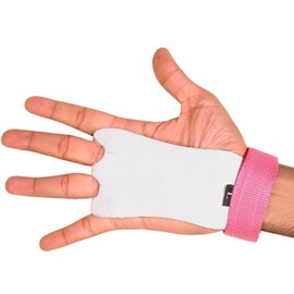 ULTRA FITNESS Kids Children Sizes gymnastic leather palm hand grips protectors junior (Pink, X-Small)